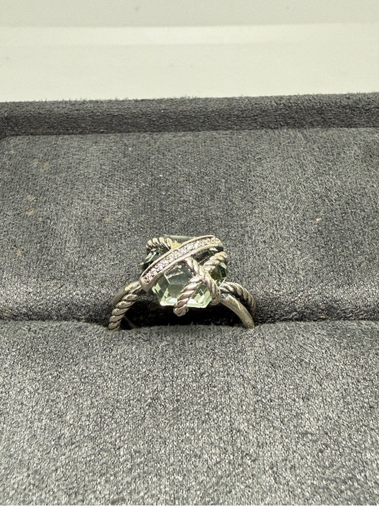 David Yurman Jewelry - David Yurman Prasiolite wrap ring with white diamonds